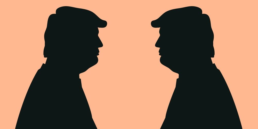 Trump debates Trump by Justin T Brown