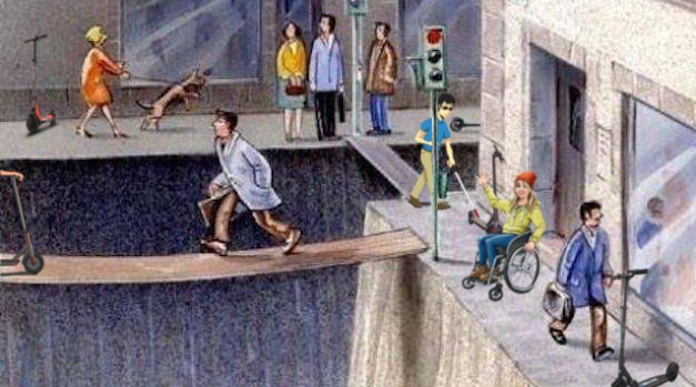 High-speed threats in a shared public space