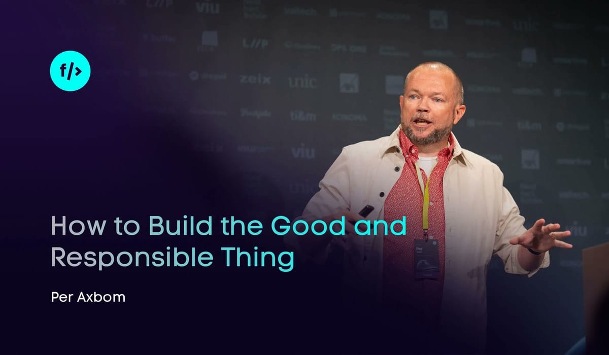 How to build the good and responsible thing @  #frontzurich